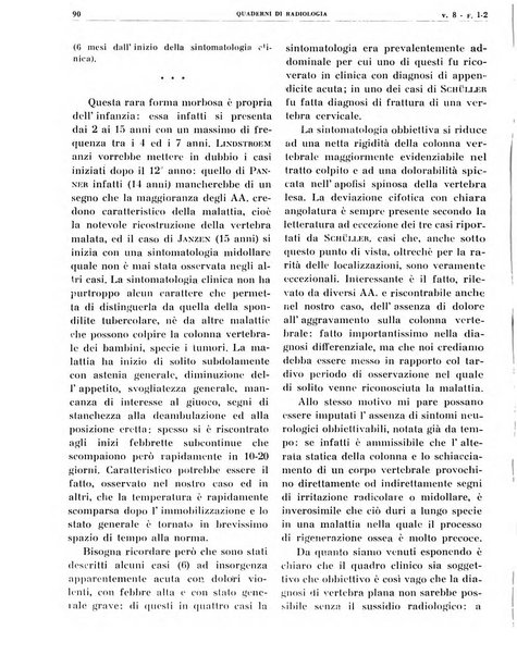 Quaderni di radiologia rivista di collaborazione clinico-radiologica fondata da M. Lapenna