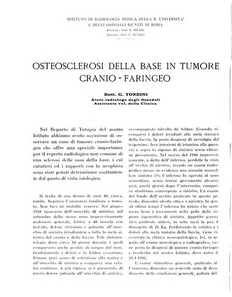 Quaderni di radiologia rivista di collaborazione clinico-radiologica fondata da M. Lapenna