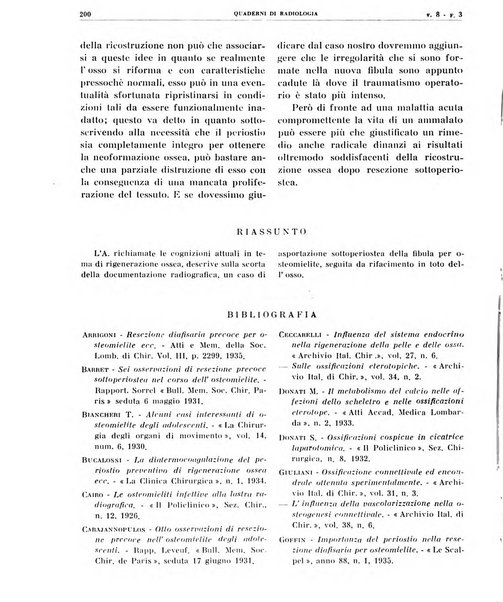 Quaderni di radiologia rivista di collaborazione clinico-radiologica fondata da M. Lapenna