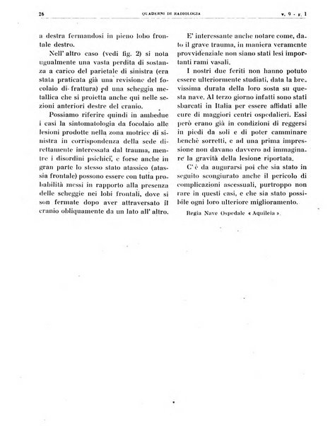 Quaderni di radiologia rivista di collaborazione clinico-radiologica fondata da M. Lapenna