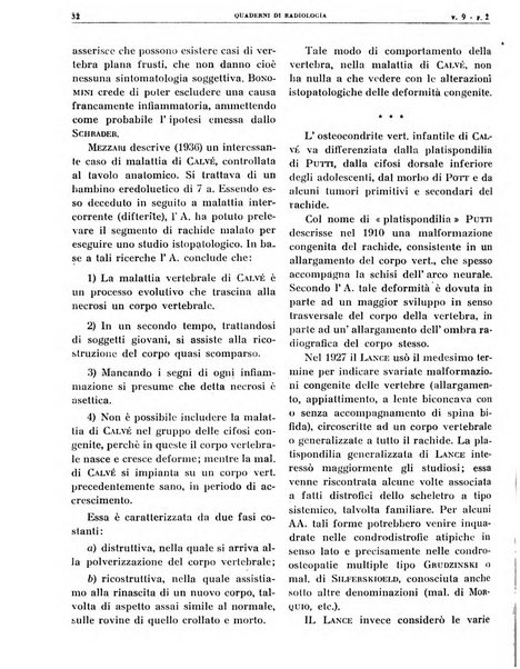 Quaderni di radiologia rivista di collaborazione clinico-radiologica fondata da M. Lapenna