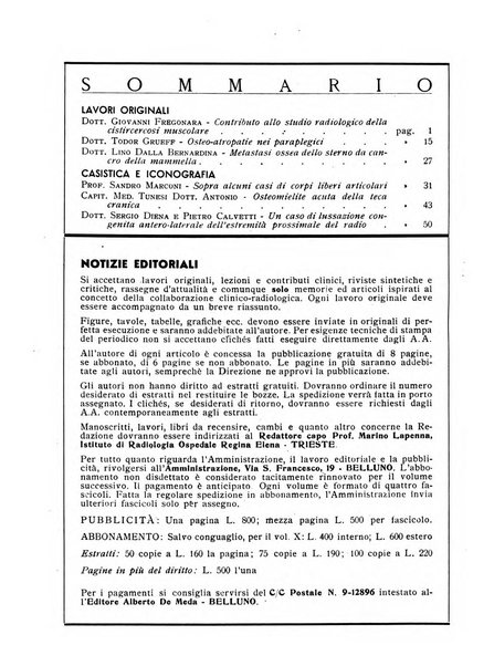 Quaderni di radiologia rivista di collaborazione clinico-radiologica fondata da M. Lapenna