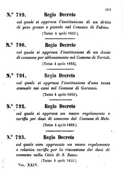 Raccolta degli atti del Governo di Sua Maestà il re di Sardegna