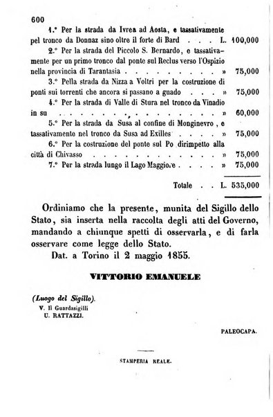 Raccolta degli atti del Governo di Sua Maestà il re di Sardegna
