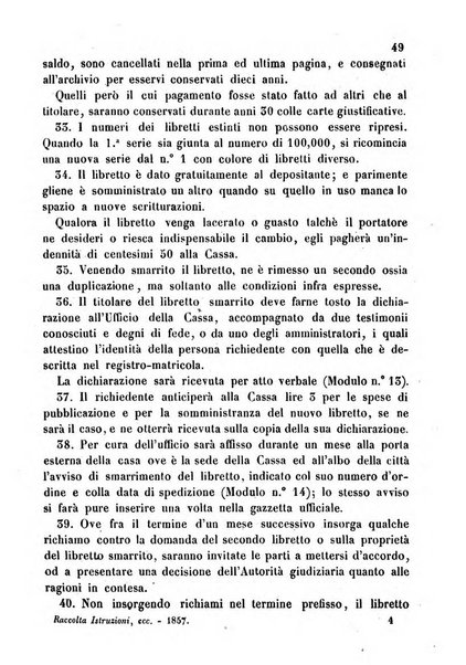 Raccolta delle istruzioni, circolari ed altre disposizioni generali emanate dalle autorità amministrative e giudiziarie