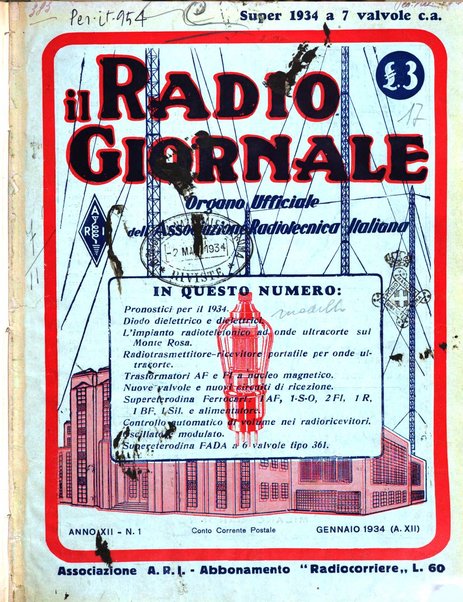 Radio giornale rivista mensile per dilettanti di radio