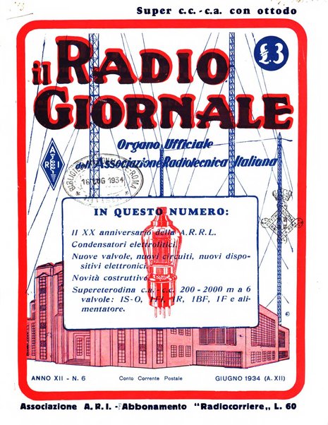 Radio giornale rivista mensile per dilettanti di radio