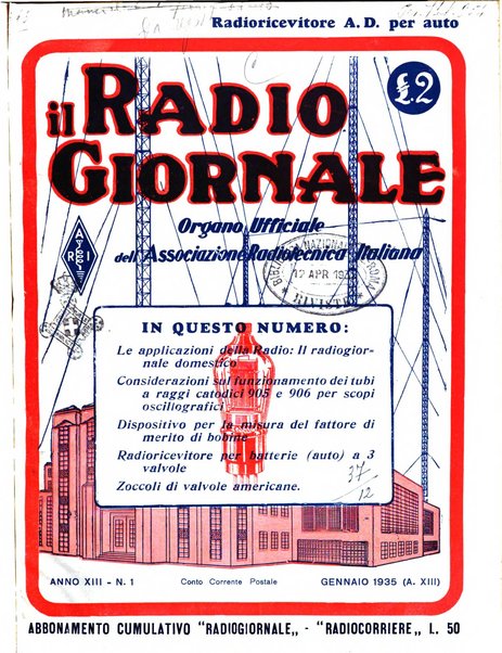 Radio giornale rivista mensile per dilettanti di radio