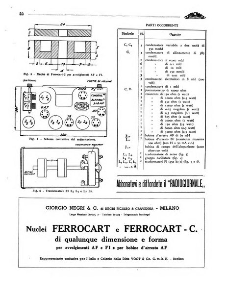 Radio giornale rivista mensile per dilettanti di radio