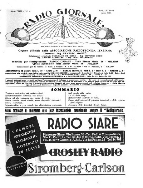 Radio giornale rivista mensile per dilettanti di radio