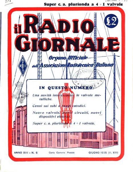 Radio giornale rivista mensile per dilettanti di radio