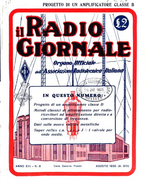 Radio giornale rivista mensile per dilettanti di radio