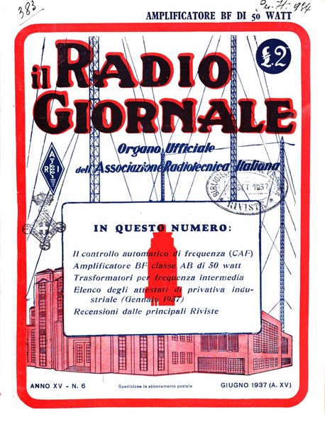 Radio giornale rivista mensile per dilettanti di radio