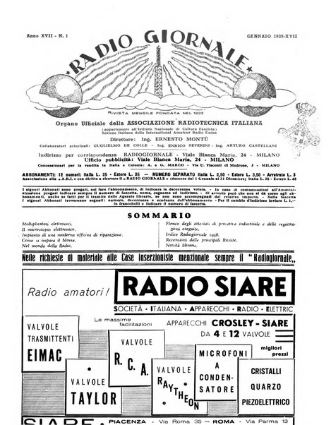 Radio giornale rivista mensile per dilettanti di radio