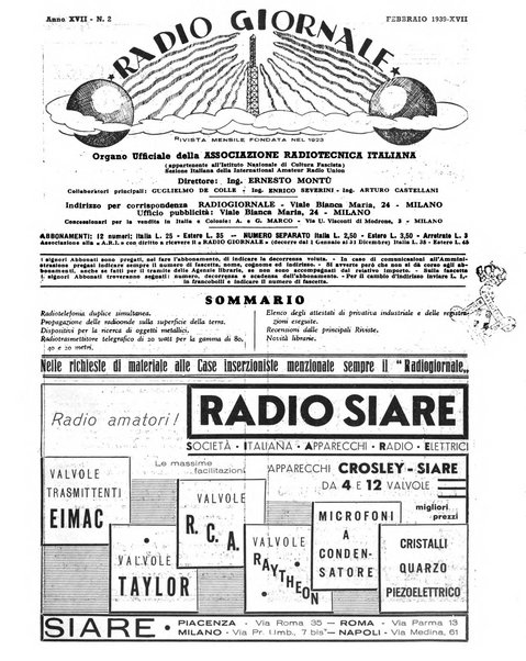 Radio giornale rivista mensile per dilettanti di radio