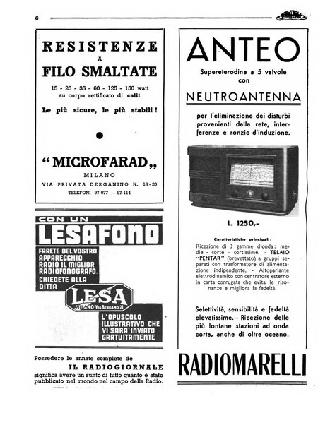 Radio giornale rivista mensile per dilettanti di radio