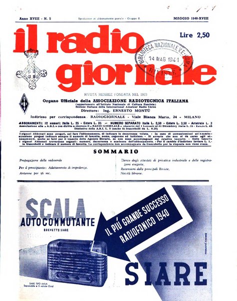 Radio giornale rivista mensile per dilettanti di radio