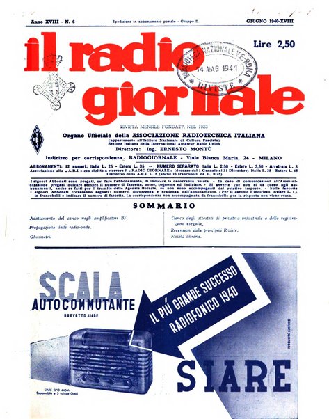 Radio giornale rivista mensile per dilettanti di radio