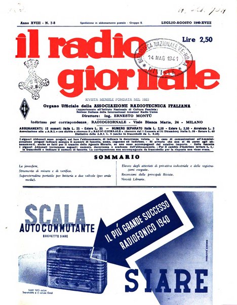 Radio giornale rivista mensile per dilettanti di radio