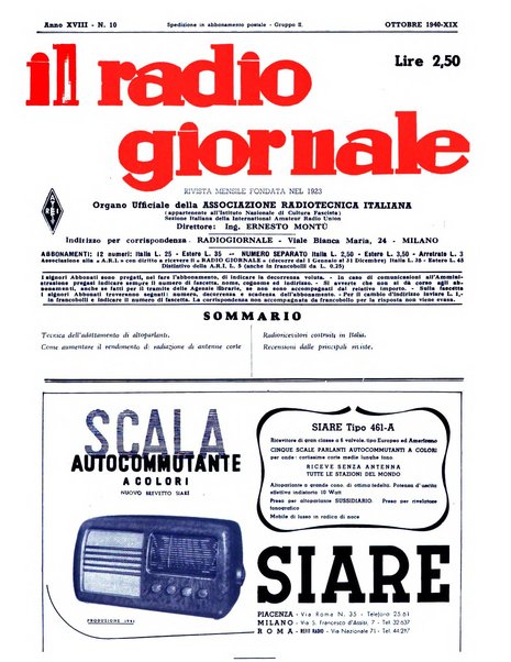 Radio giornale rivista mensile per dilettanti di radio