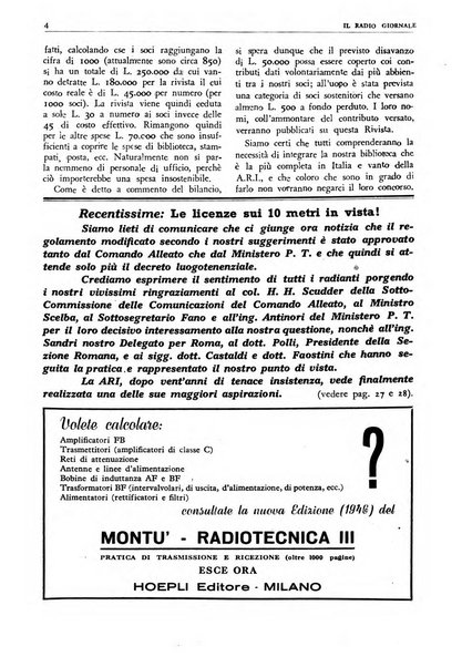 Radio giornale rivista mensile per dilettanti di radio