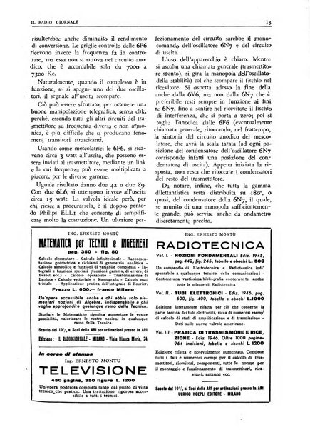 Radio giornale rivista mensile per dilettanti di radio