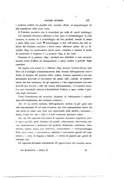 La rassegna agraria, industriale, commerciale, letteraria, politica, artistica