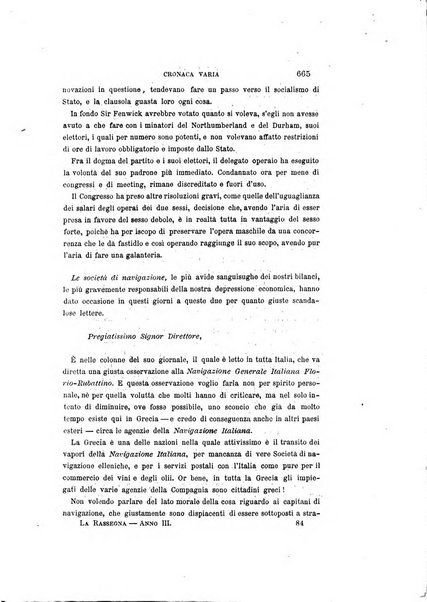 La rassegna agraria, industriale, commerciale, letteraria, politica, artistica