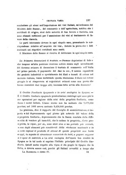 La rassegna agraria, industriale, commerciale, letteraria, politica, artistica