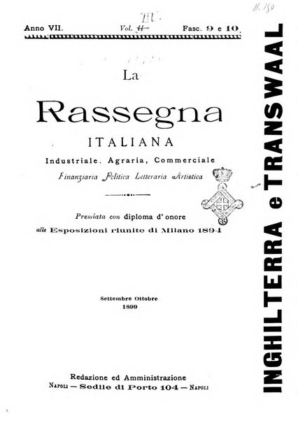 La rassegna agraria, industriale, commerciale, letteraria, politica, artistica