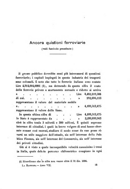 La rassegna agraria, industriale, commerciale, letteraria, politica, artistica