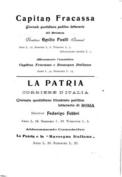 La rassegna agraria, industriale, commerciale, letteraria, politica, artistica