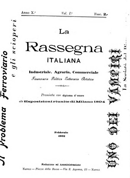 La rassegna agraria, industriale, commerciale, letteraria, politica, artistica