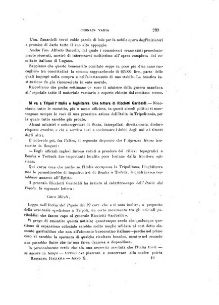 La rassegna agraria, industriale, commerciale, letteraria, politica, artistica