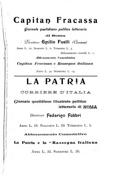 La rassegna agraria, industriale, commerciale, letteraria, politica, artistica