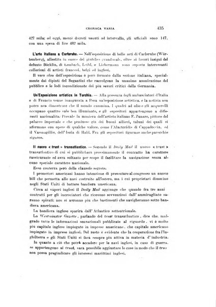 La rassegna agraria, industriale, commerciale, letteraria, politica, artistica