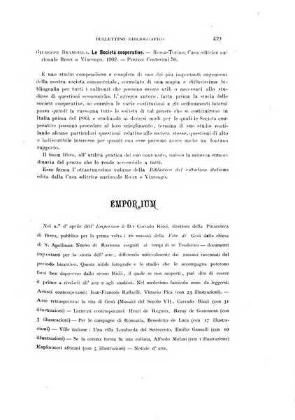 La rassegna agraria, industriale, commerciale, letteraria, politica, artistica