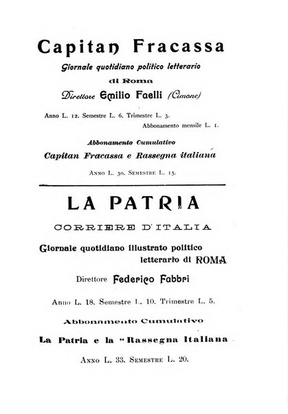 La rassegna agraria, industriale, commerciale, letteraria, politica, artistica