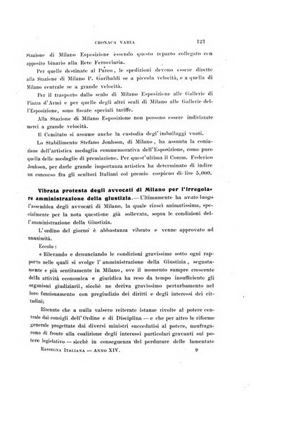 La rassegna agraria, industriale, commerciale, letteraria, politica, artistica