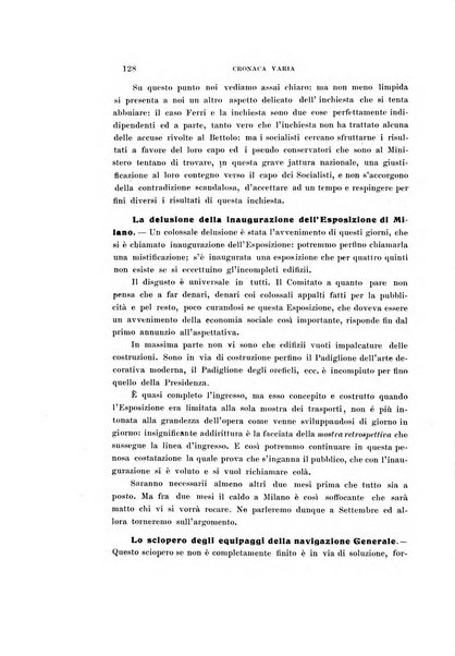 La rassegna agraria, industriale, commerciale, letteraria, politica, artistica