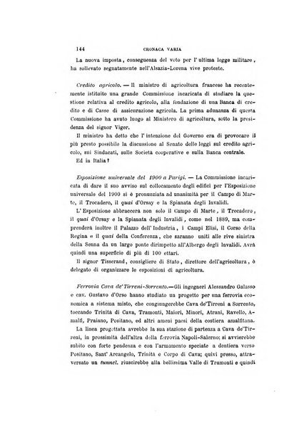 La rassegna agraria, industriale, commerciale, letteraria, politica, artistica