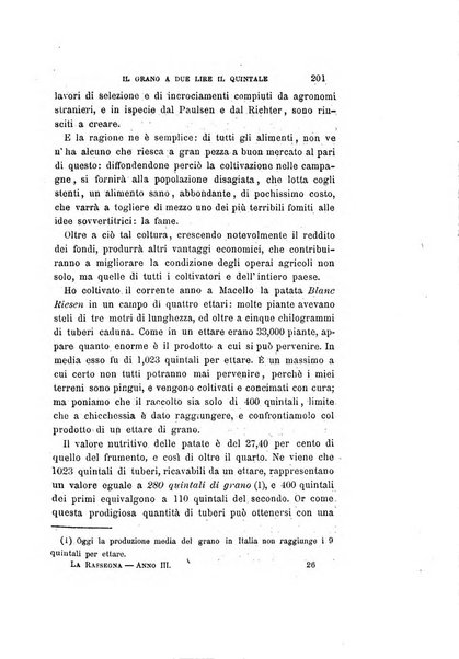 La rassegna agraria, industriale, commerciale, letteraria, politica, artistica