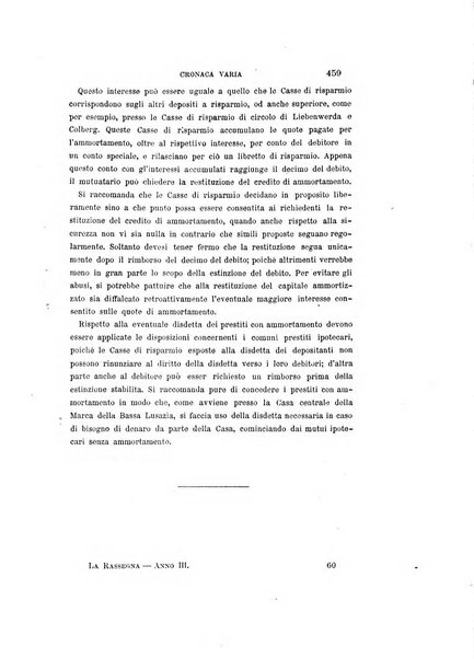 La rassegna agraria, industriale, commerciale, letteraria, politica, artistica