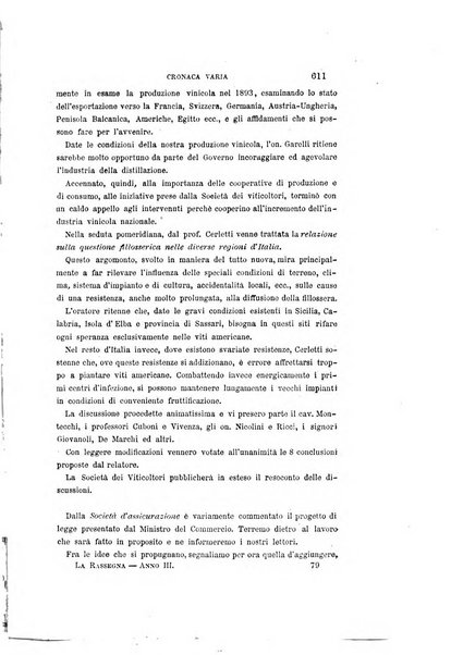 La rassegna agraria, industriale, commerciale, letteraria, politica, artistica