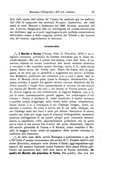 Rassegna bibliografica dell'arte italiana