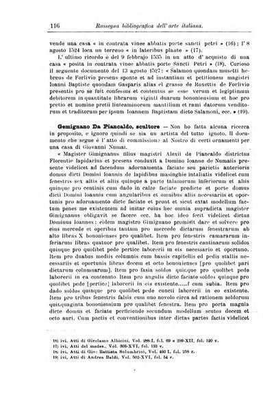 Rassegna bibliografica dell'arte italiana