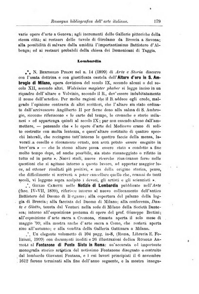 Rassegna bibliografica dell'arte italiana