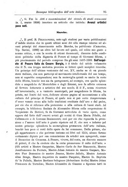 Rassegna bibliografica dell'arte italiana