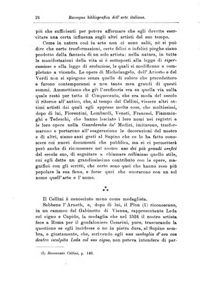 Rassegna bibliografica dell'arte italiana