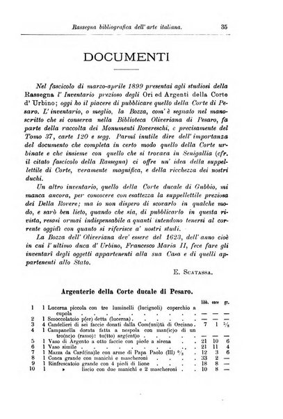 Rassegna bibliografica dell'arte italiana